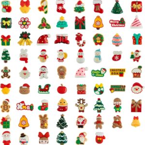 70 Styles Christmas Resin Flatback Charms Assorted Slime, 70pc