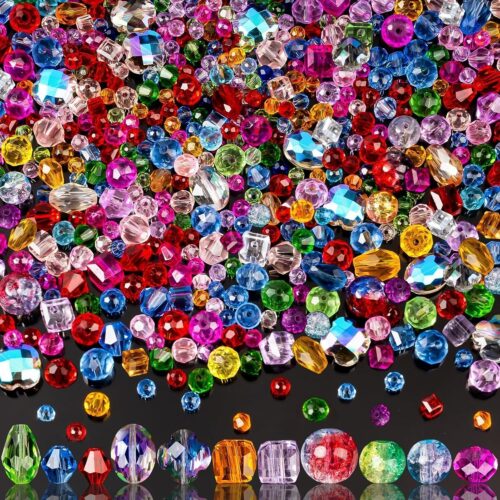 1 636pcs Glass Beads for Jewelry Making