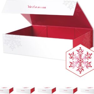 6 Christmas Gift Boxes 13x9.7x3.4 Inches