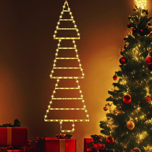 1 LED Christmas Light Christmas Tree Ladder Lights,165 LED Super Bright (4.3ft/130cm,Warm White)