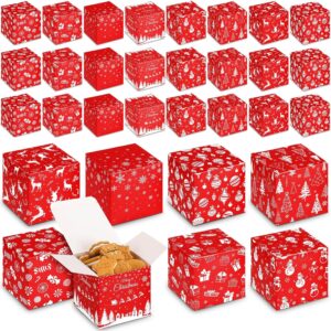 32 Pcs Christmas Cookie Gift Boxes Bulk