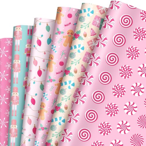 1 12 Sheets Christmas Wrapping Paper, 19.7 x 27.6 Inch