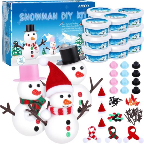 1 12 Pack Christmas Snowman DIY Craft Build Snowman Craft Kit