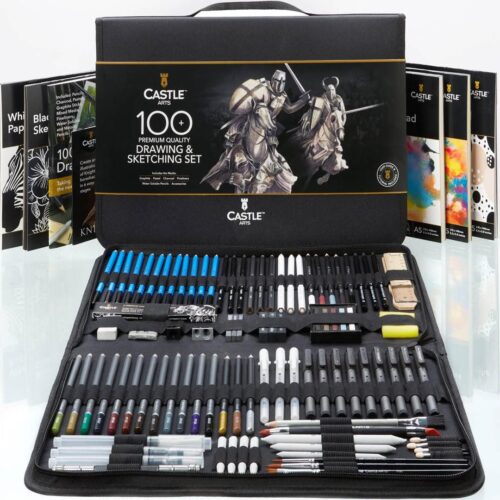 1 100 Piece Drawing & Sketching Set