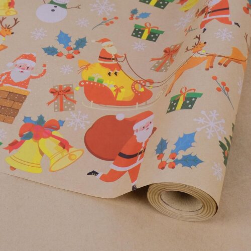 1 Christmas Wrapping Paper Rolls, Mini Roll - 17 Inch x 32 Feet
