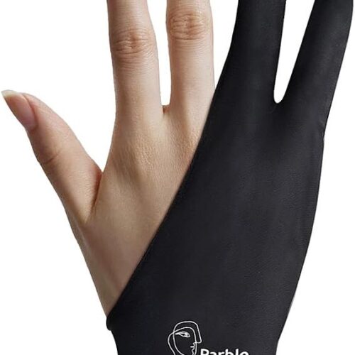 1 PR-01 Two-Finger Artist Glove for Graphics Drawing Tablet, One Size