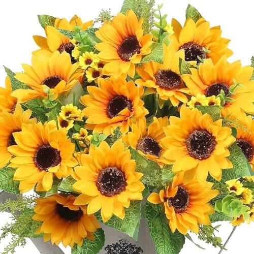 1 Artificial Sunflower Bouquets,2 Bunches