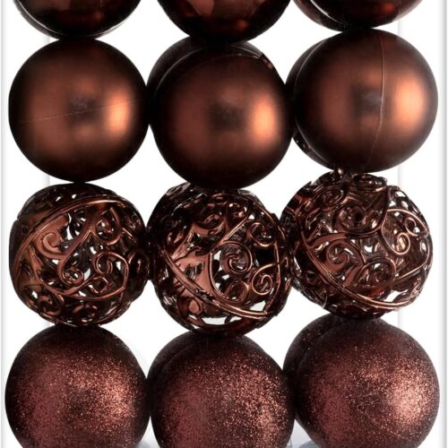 1 2.36''/60mm 24ct Christmas Balls Tree Pendants Shatterproof Ornaments