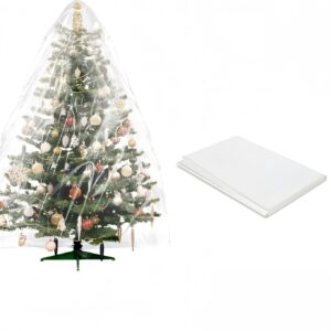 Christmas Tree Storage Bag, Waterproof Clear Removal Bag for Upright Trees up to 6 Feet Width 9 Feet Tall