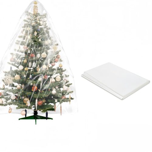 1 Christmas Tree Storage Bag, Waterproof Clear Removal Bag for Upright Trees up to 6 Feet Width 9 Feet Tall