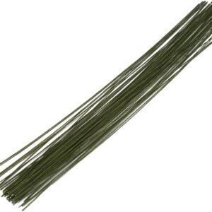 26 Gauge Dark Green Floral Wire for Flower Wrap16 inch,50/Package