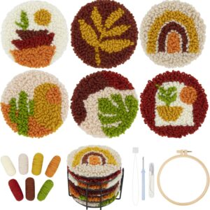 Punch Needle Coasters Kit (Plants)