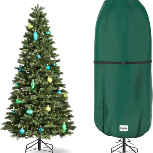 1 Upright Christmas Tree Storage Cover, Tear Resistant Adjustable 7.5 FT