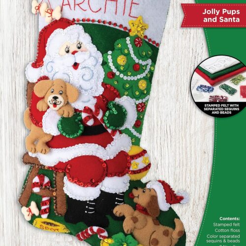 1 Felt Applique 18" Stocking Making Kit