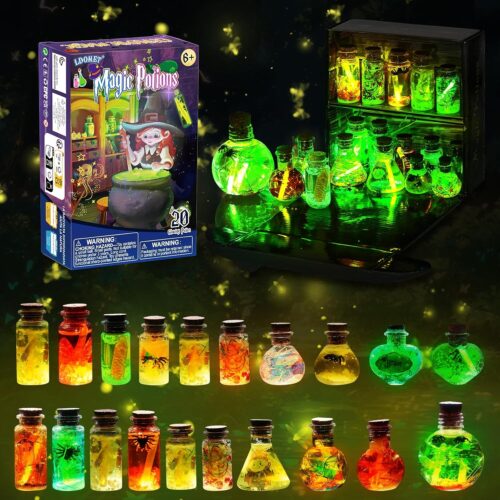 1 Mix 20 Glow Witch Potion Bottles, Fairy Magic Potions Making Kit