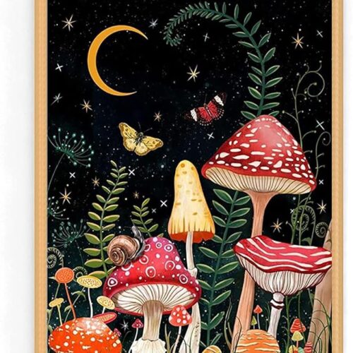 1 Mushroom Needlepoint Butterfly Counted Cross Stitch Kits