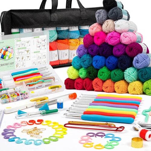 113 Piece Crochet Kit with Yarn Set