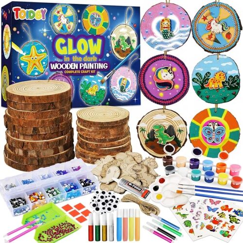 1 Wooden Painting Kit-Glow in The Dark
