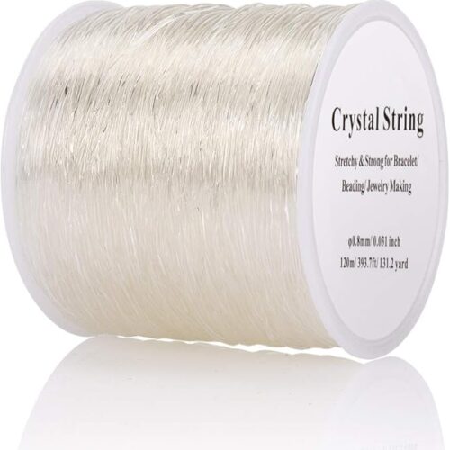 1 Clear Crystal Stretch Cord Clay Beads String