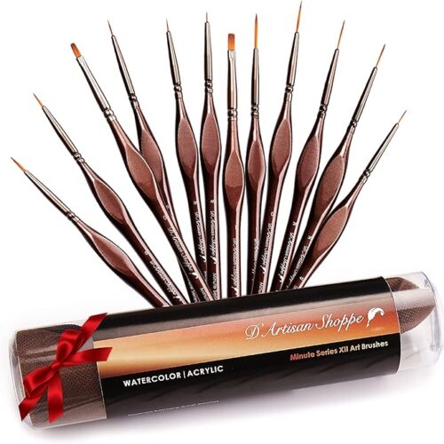 Fine Miniature Paint Brushes Set