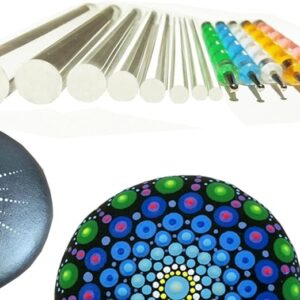 Rock Painting Pen Dot Dotting Tools Stencil Brush Set