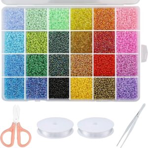 22800pcs Glass Seed Beads for Bracelets Making Kit