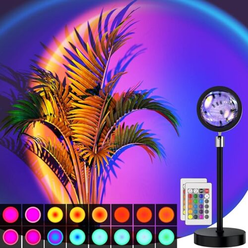 1 Sunset Lamp Projection Led Lights with Remote