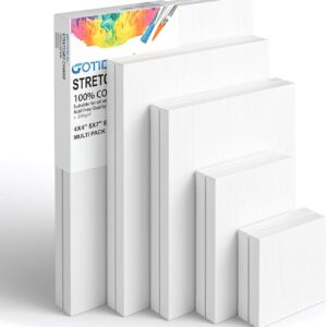 Stretched Canvas, Multi Pack 4x4, 5x7, 8x10,9x12, 11x14 Set of 10