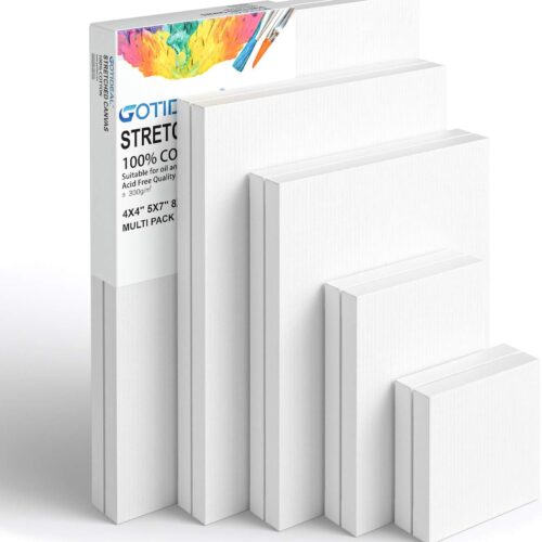 1 Stretched Canvas, Multi Pack 4x4, 5x7, 8x10,9x12, 11x14 Set of 10
