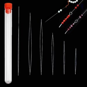 Collapsible Bead Threader,Stainless Steel Beading Needles,5 Sizes