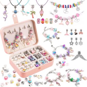 Charm Bracelet Making Kit with a Portable Bracelet Organizer Box