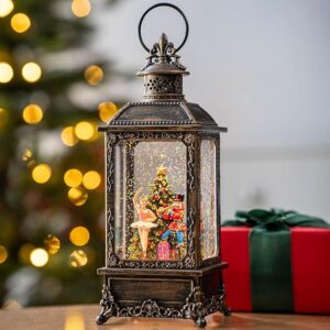 Christmas Snow Globe Lantern Water Glittering Nutcracker Ballerina