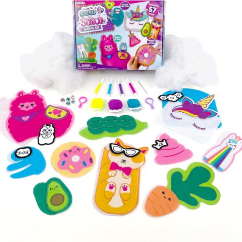 1 Sewing Kit for Kids 8-12 Beginner Sewing Kit with 10 DIY Projects