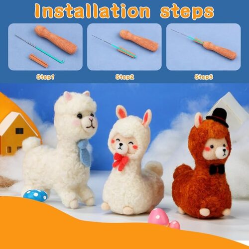 1 Complete Animals Felting Kit Supplies Include Felting Needles