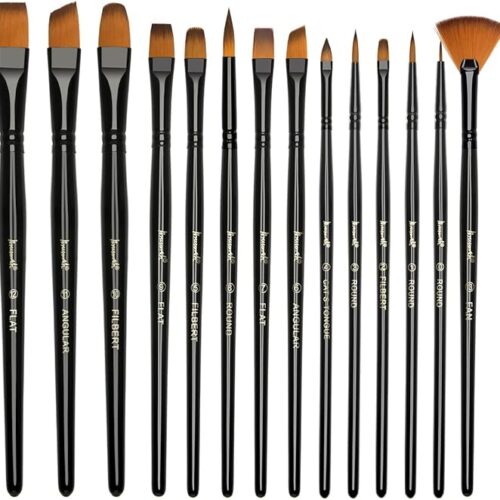 14 PCS Artist Brush for Acrylic Oil