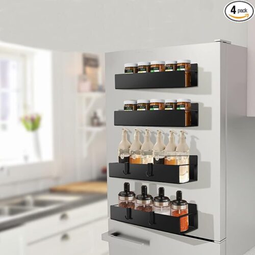 1 Magnetic Spice Rack, 4 Pack