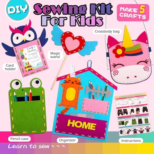 1 First Sewing Kit for Kids 4-7, Play and Learn to Sew