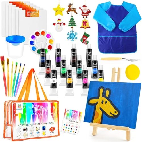 1 Non Toxic Kids Painting Set with Tabletop Easel