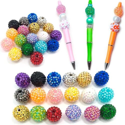 1 20mm Rhinestone Beads 50pcs Beaded Pens