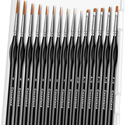 1 Miniature Paint Brushes,15Pcs Small Fine Tip Paintbrushes