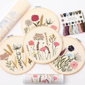 Embroidery Kit for Beginners 4 Sets