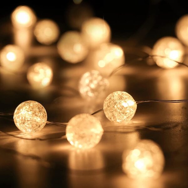 Globe String Lights for Bedroom 10Ft 30 LED Soft White 1