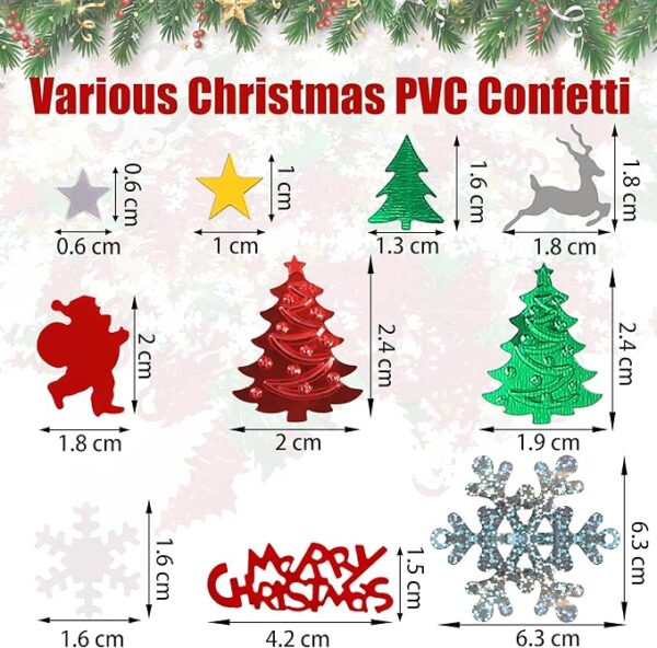 4800 Pieces Christmas Confetti Set Mixed Embossed Confetti 5