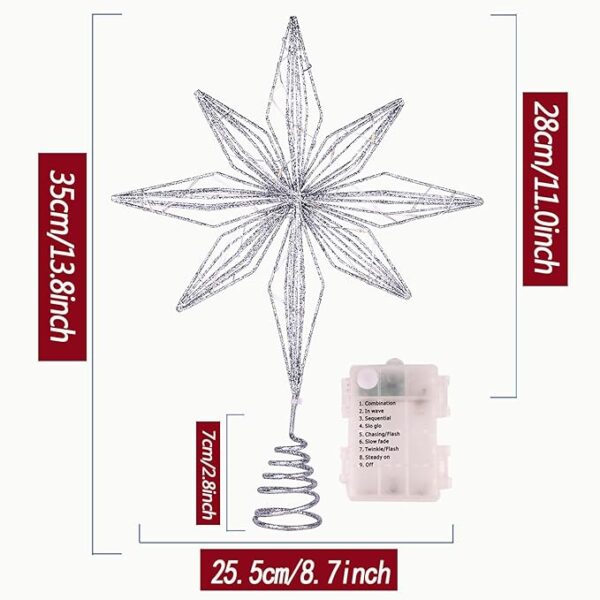 Sparkling Tree Toppers Star 5