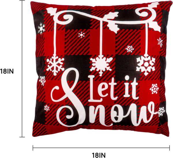 Christmas Pillow Covers 18x18 Set of 4 Winter Throw Pillow Covers 5