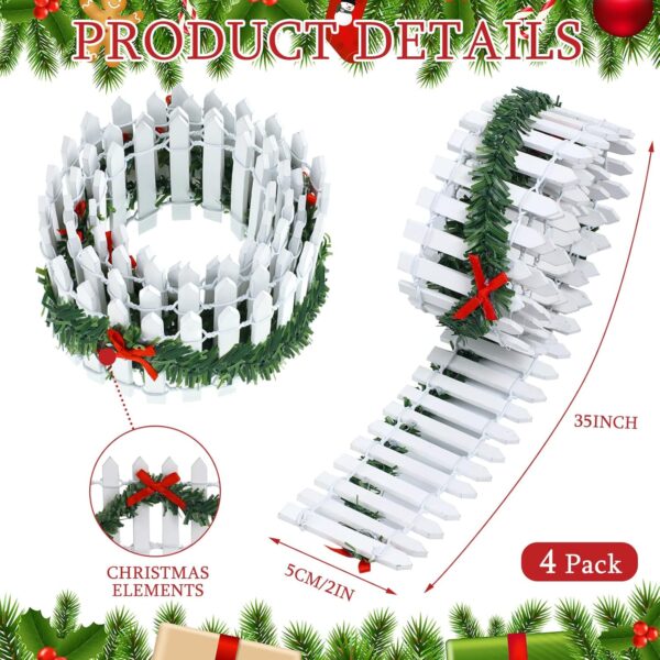 4 Pcs Christmas Village Accessories 35 Inch 5