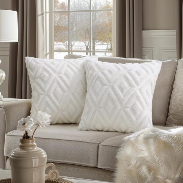 Christmas Soft Faux Fur Throw Pillow Covers 18x18 5