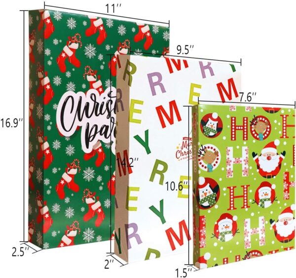 Premium 12 Pack Assortment Decorative Christmas Gift Boxes with lidremium 12 Pack Assortment Decorative Christmas Gift Boxes with lid 4