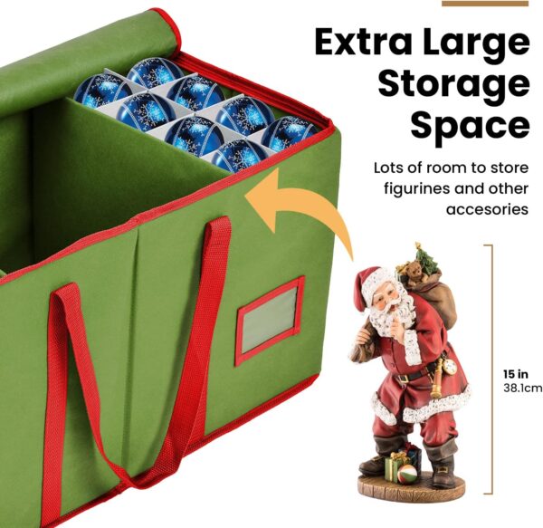 Premium Christmas Ornament Storage, Fits 128 Holiday Ornaments 4