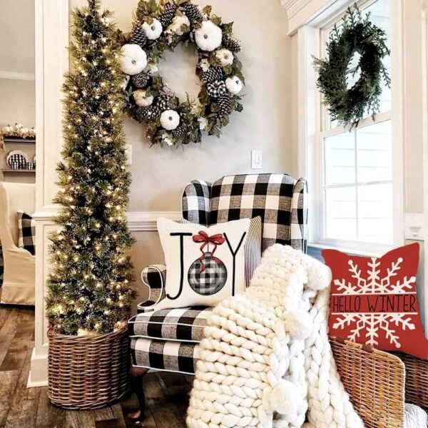 Christmas Pillow Covers 18x18 Set of 4 4